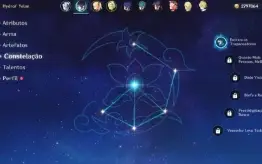 Yelan E1, Eula, Tighnari, Mona, Falcão, Harpa Celestial AR45