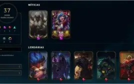 Conta League of Legends Platina com skins raras