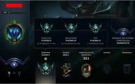 Conta League of Legends Platina com skins raras