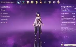 Conta Genshin Impact: Raiden Shogun, Kazuha e Keqing + 16 T4