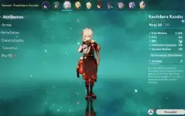 Conta Genshin Impact: Raiden Shogun, Kazuha e Keqing + 16 T4