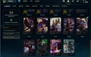 Conta ouro 3 com 30 Champs e 4 Skins