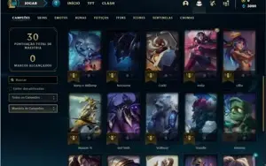 Conta ouro 3 com 30 Champs e 4 Skins