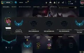 Platina 3 com 30 Champs e 11 Skins