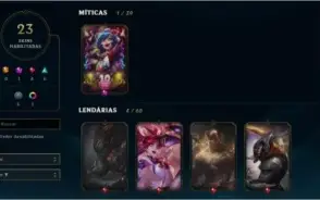 Conta platina 2, 23 skins 4 lendárias 6 épicas e 1 mítica
