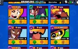CONTA BRAWL STARS 24.000 TROFÉUS 41 BRAWLERS