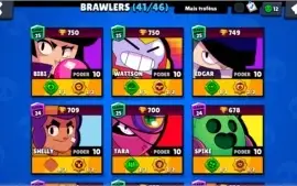CONTA BRAWL STARS 24.000 TROFÉUS 41 BRAWLERS