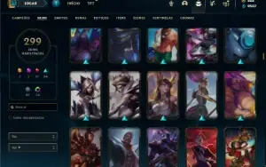 Conta Prata 3 com TODOS os champs e 299 Skins + 6 Vitoriosas