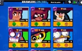 Conta Brawl Stars: 10300K/ 29/40 / Shelly Bruxa.