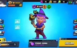 Conta Brawl Stars: 10300K/ 29/40 / Shelly Bruxa.