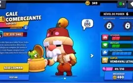 Conta Brawl Stars: 10300K/ 29/40 / Shelly Bruxa.