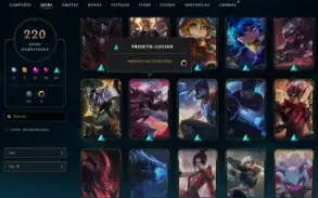 Conta League of Legends 220 skins, 8 vitoriosas, 16 míticas