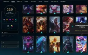 Conta League of Legends 220 skins, 8 vitoriosas, 16 míticas