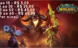 POWER LEVEL - WOW CLASSIC - NÍVEL 1 AO 60