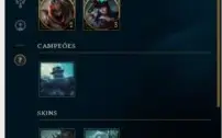 CONTA COM 100 CHAMPS E 47 SKINS PLATINA 4