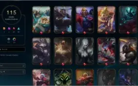 Conta LoL de 2017 com 115 skins