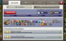 Conta clash of clans,cv 8 bem upado,FUNCIONA APENAS IOS