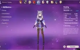 Genshin AR46 CHILDE+DILUC+VENTI+KEQING lvl 80
