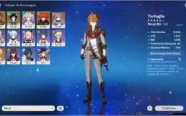 Genshin AR46 CHILDE+DILUC+VENTI+KEQING lvl 80