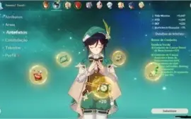 Genshin AR46 CHILDE+DILUC+VENTI+KEQING lvl 80