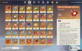 Genshin AR46 CHILDE+DILUC+VENTI+KEQING lvl 80