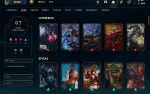 Conta Prata 4 com 130 Champs e 97 Skins ( MAIN JG )