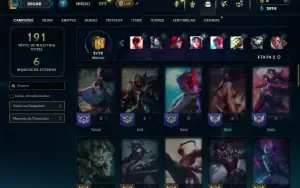 Diamante 4 com 60 Champs e 15 Skins
