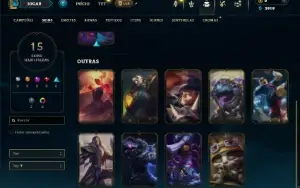 Diamante 4 com 60 Champs e 15 Skins