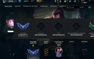 Diamante 4 com 60 Champs e 15 Skins
