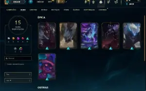 Diamante 4 com 60 Champs e 15 Skins