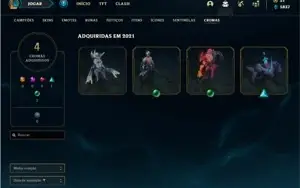Conta prata 2 com 138 Champs e 88 Skins + 1 Prestigio