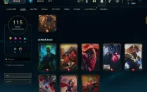 Conta De 2012 Mestre 115 Skins
