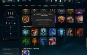 Conta De 2012 Mestre 115 Skins