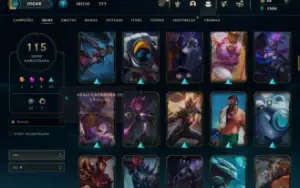 Conta De 2012 Mestre 115 Skins