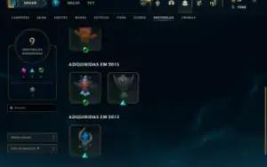 Conta De 2012 Mestre 115 Skins