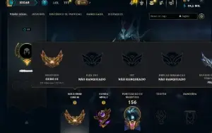 Ouro 3 com 65 Champs e 10 Skins