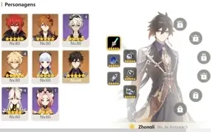CONTA GENSHIN AR55 YELAN DILUC ESPADA ÁSPERA AYAKA ZHONG