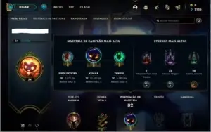 Conta de league of legends (sem elo)