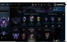 Conta diamante 2 5 emotis mestre, 33 skins,89 campeos
