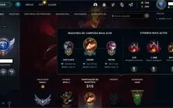Conta Lol +100 skins Lv alto mmr alto
