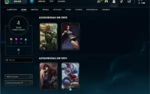 Conta Prata 4 com 42 Champs e 4 Skins + 1 Fragmento