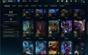 Conta Prata 4 com 42 Champs e 4 Skins + 1 Fragmento