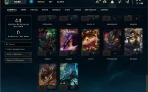Conta Prata 4 com 42 Champs e 4 Skins + 1 Fragmento