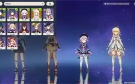 Conta genshin wanderer/andarilho + qiqi + 4 *