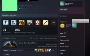 Steam old c/ cs prime + medalhas