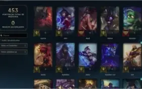 Conta LoL level 275 MMR alto