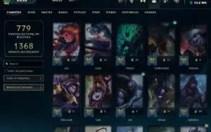 Conta Platina 2, Lvl 669, 210 skins, Todos Champs, 54k EA