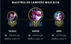 conta lol level 144