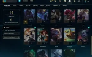 Conta bronze 2 com 29 Champs e 4 Skins + 3 Fragmentos