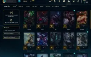 Conta bronze 2 com 29 Champs e 4 Skins + 3 Fragmentos